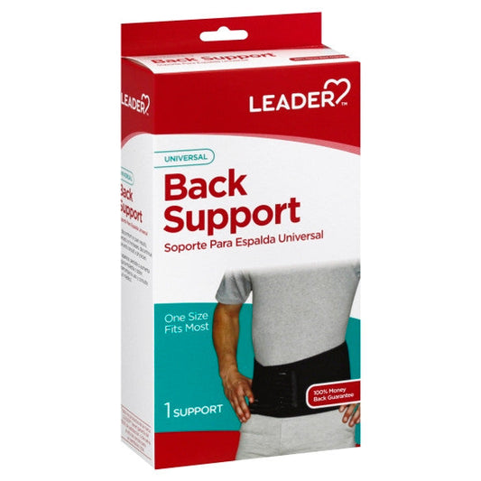 Leader Back Support, Elastic, One Size Fits Most Back & Lumbar Support Cushions Pasteur Pharmacy