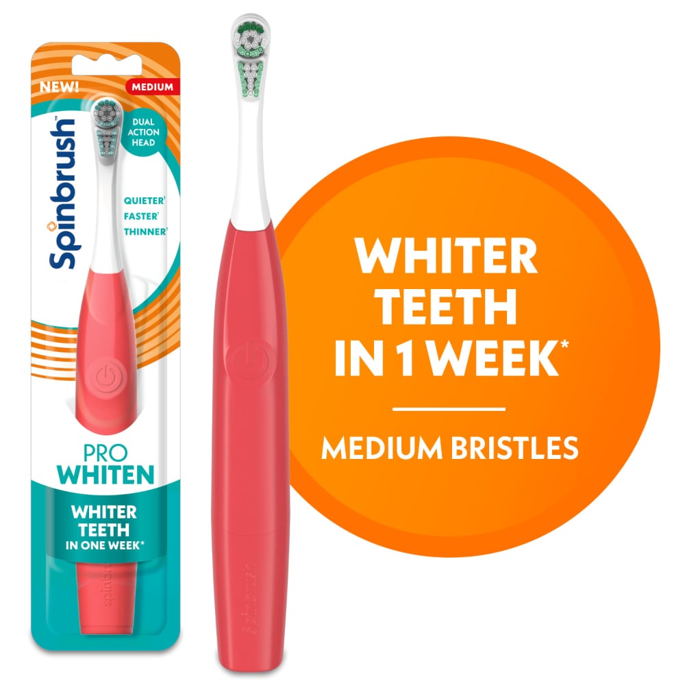 Cepillo de dientes eléctrico Spinbrush Pro Whiten de cerdas medias