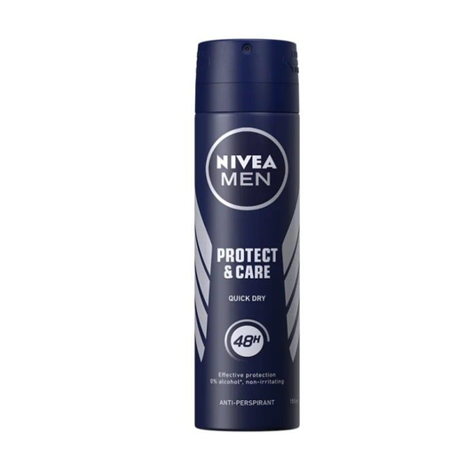 Nivea Men Protect & Care Antiperspirant Deodorant Spray 150 Ml Deodorant Pasteur Pharmacy