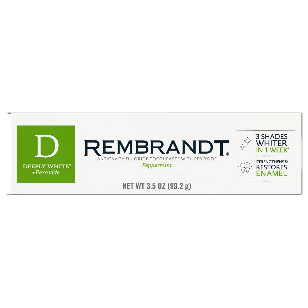 Rembrandt Deeply White & Peroxide Whitening Toothpaste - Peppermint Toothpaste Pasteur Pharmacy