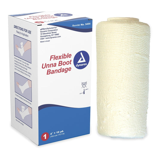 Dynarex Unna Boot Flexible Non-Sterile Bandage 4"X10Yd First Aid Pasteur Pharmacy