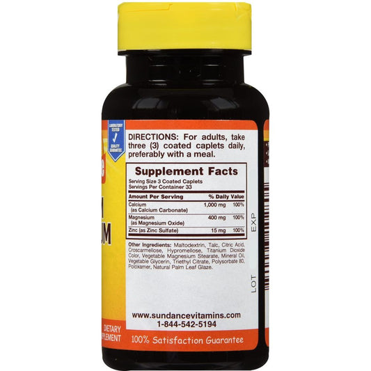 Sundance Calcium 600 Mg + Vitamin D3 800 IU - 200 Coated Caplets Vitamins & Supplements Pasteur Pharmacy