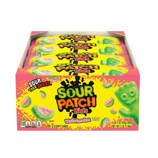 Sour Patch Kids Watermelon Soft &Amp; Chewy Candy, 24 - 2 Oz Bags Candy & Chocolate Pasteur Pharmacy