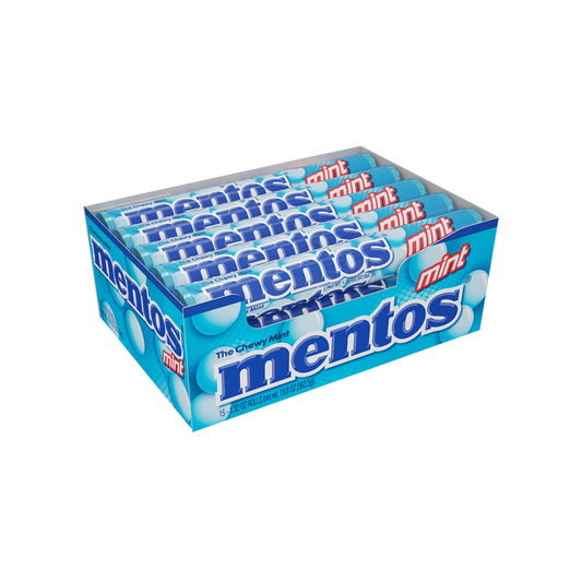 Mentos Mint Chewy Candy Rolls, 15 Count (Pack of 15) Candy & Chocolate Pasteur Pharmacy