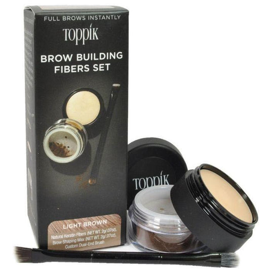 Toppik Brow Building Fibers Set - Light Brown Makeup Pasteur Pharmacy