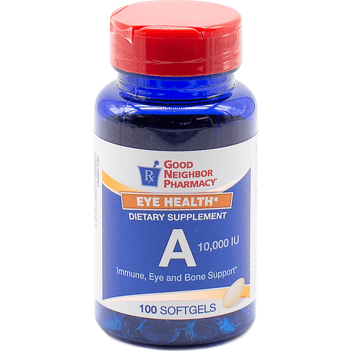Gnp Vitamin A 10 000 Unit Softgels 100ct Vitamins & Supplements Pasteur Pharmacy