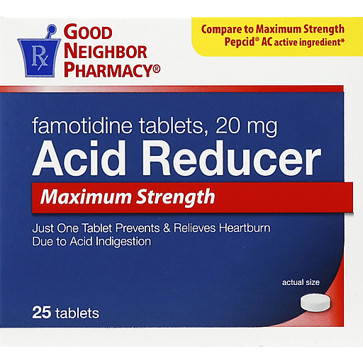 GNP Acid Reducer 20 Mg Maximum Strength 25 Tabs Folder Tabs Pasteur Pharmacy