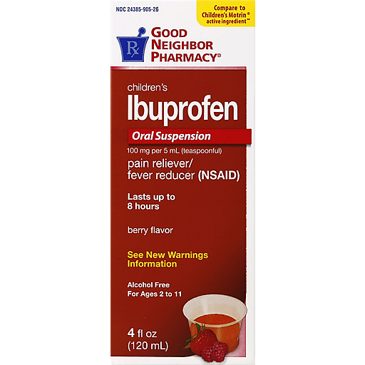 Good Neighbor Pharmacy GNP Ibuprofen Child Suspension Berry Flavor 4 Oz Baking Flavors & Extracts Pasteur Pharmacy