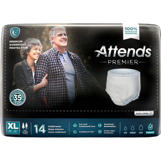 Attends Premier Premium Overnight Protection Underwear XL 58"- 68" 14x Health Care Pasteur Pharmacy