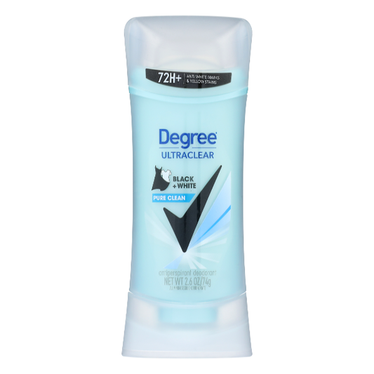 Degree Antiperspirant Deodorant, Pure Clean, Black + White 2.6 Oz Deodorant & Anti-Perspirant Pasteur Pharmacy