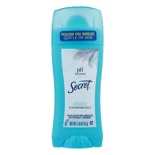 Secret pH Balanced Unscented Invisible Solid Antiperspirant & Deodorant - 2.6oz Deodorant Pasteur Pharmacy