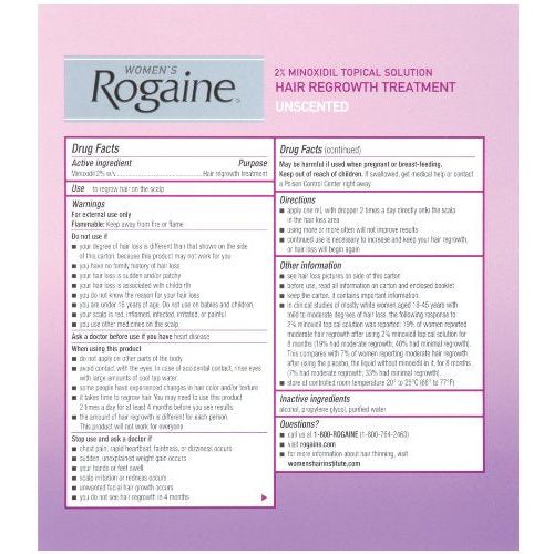 Rogaine For Women Hair Regrowth Treatment 3- 2 Ounce Bottles Hair Loss Treatments Pasteur Pharmacy