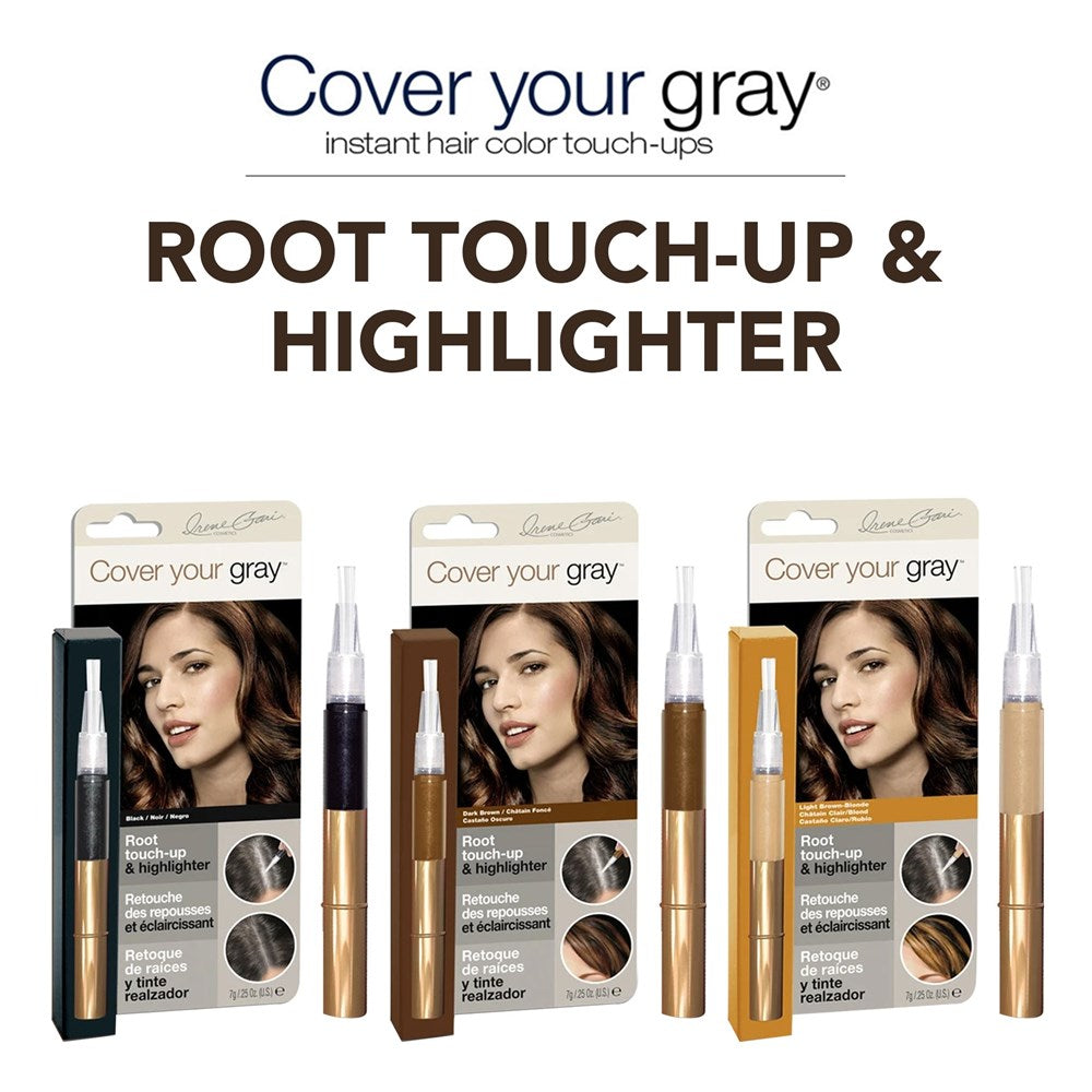 Cover your gray Root Touch-Up & Highlighter Jet Black 0.25 Oz Hair Color Pasteur Pharmacy
