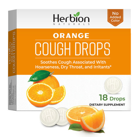 Herbion Naturals All Natural Cough Drops, Orange 18 Lozenges Respiratory Care Pasteur Pharmacy