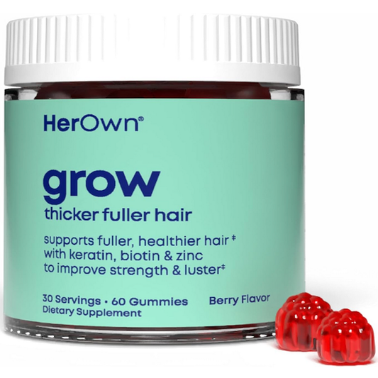 Her Own Grow Gummies, Promotes Thicker Hair 60 Gummies Vitamins & Supplements Pasteur Pharmacy