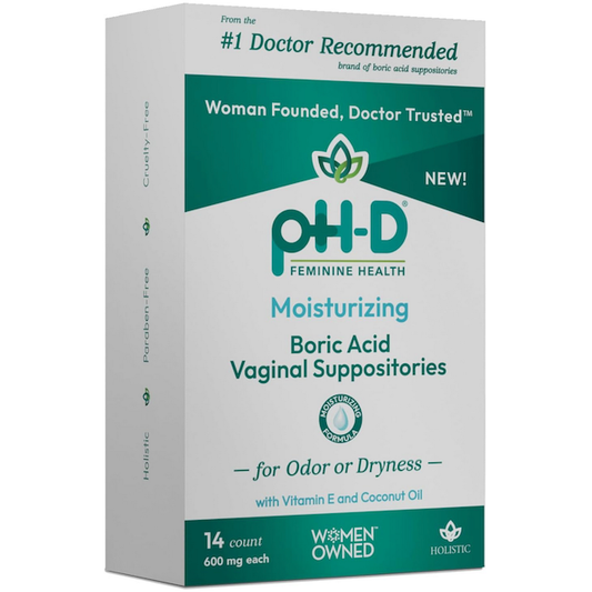 Phd Feminine Health Support Boric Acid + Moisturizing Suppository - 14ct Health & Beauty Pasteur Pharmacy