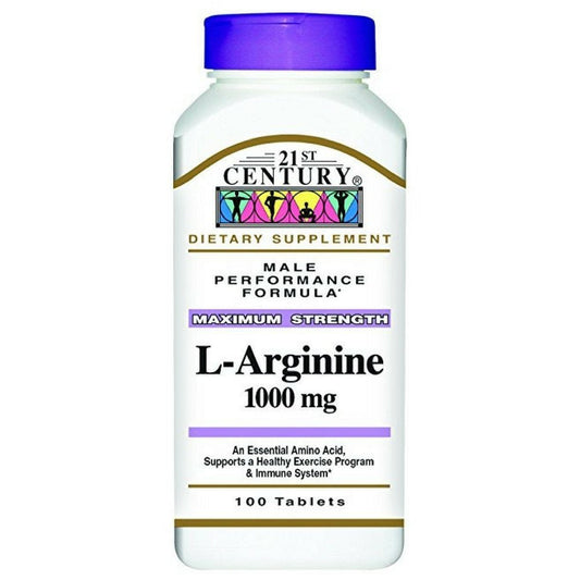 21st Century L-Arginine 1000 Mg Maximum Strength Tablets Vitamins & Supplements Pasteur Pharmacy