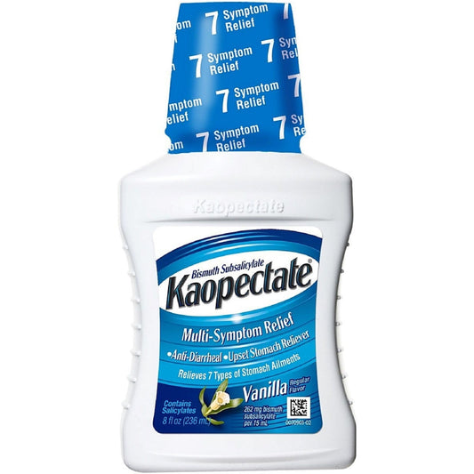 Kaopectate 3 Pack - Multi-Symptom Relief Anti-Diarrheal/Upset Stomach Reliever Liquid, Vanilla 8 Oz Health & Beauty Pasteur Pharmacy