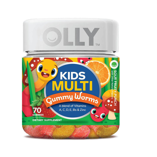 Olly Kids Sour Fruity Punch Multivitamin Gummy Worms Vitamins & Supplements Pasteur Pharmacy
