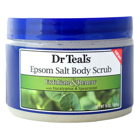 Dr Teal's Body Scrub Exfoliate + Renew Eucalyptus + Spearmint 12 Oz Scrubs Pasteur Pharmacy