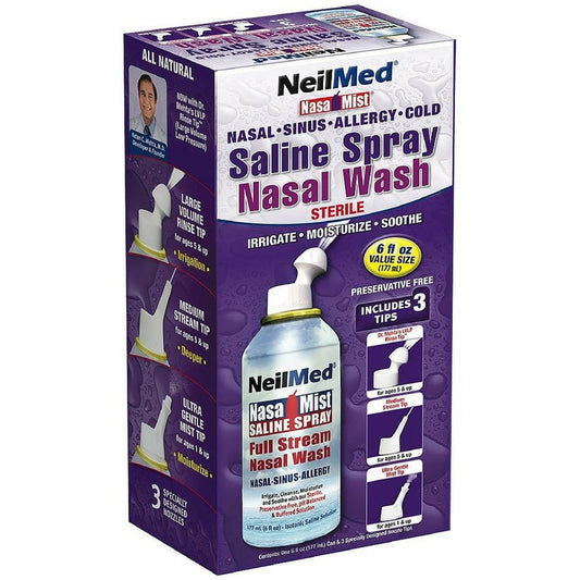 NeilMed NasaMist All-In-One Saline Spray, Extra Value Size, 6.3 oz (177.6g) Respiratory Care Pasteur Pharmacy