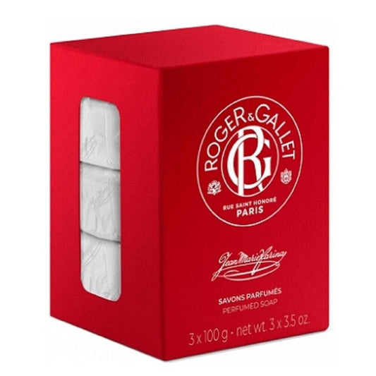 Roger & Gallet Soap Cake Jean Marie Farina 100 G X 3 Perfumed Bar Soap Pasteur Pharmacy