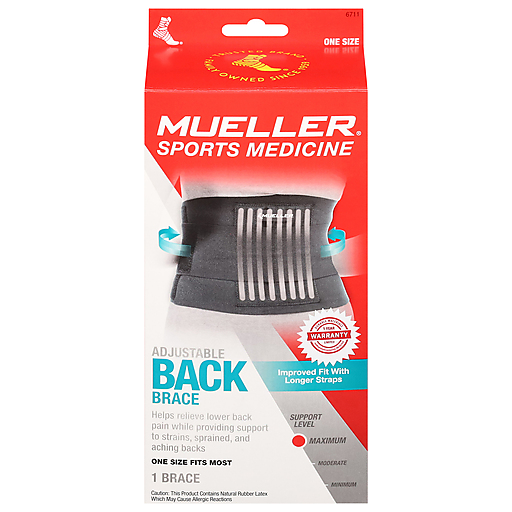 Mueller Sport Care Adjustable Back Brace - Maximum Support One Size Supports & Braces Pasteur Pharmacy