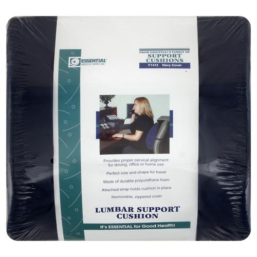Essential Medical Supply Lumbar Cushion With Strap Navy Back & Lumbar Support Cushions Pasteur Pharmacy