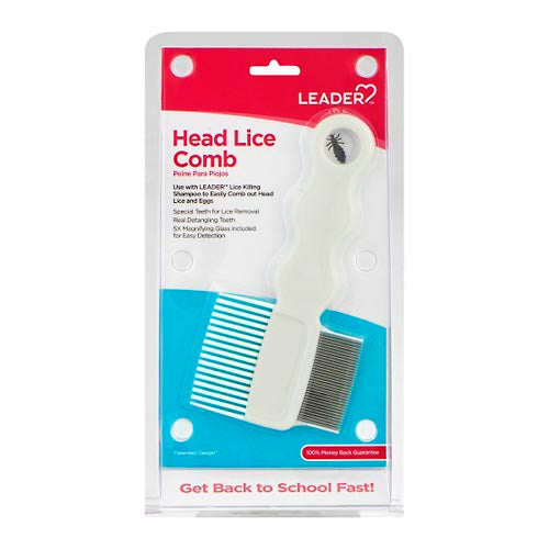 Leader Professional Head Lice & Nit Comb, Stainless Steel Teeth, 1 Count Combs & Brushes Pasteur Pharmacy