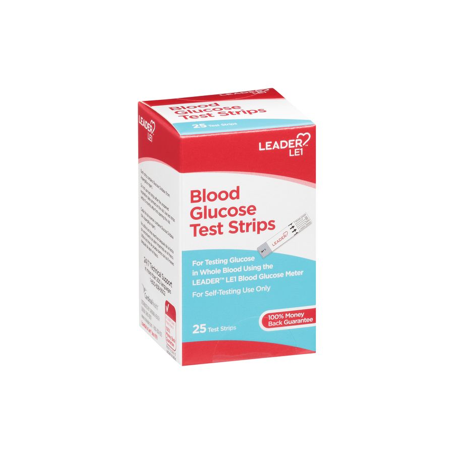 Leader Blood Glucose Test Strips 25 Ct Blood Glucose Test Strips Pasteur Pharmacy