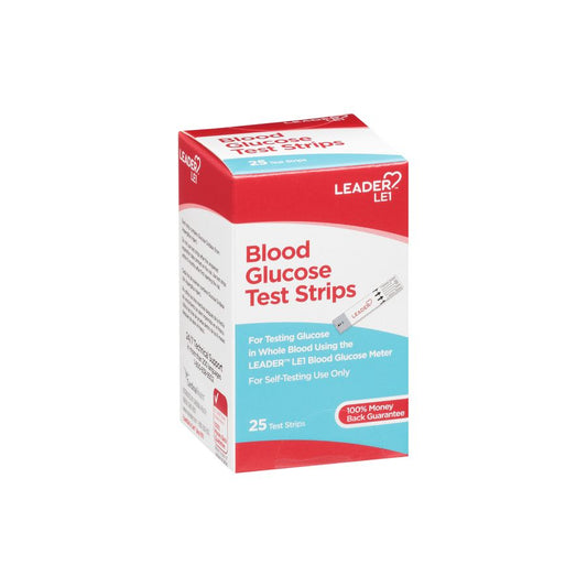 Leader Blood Glucose Test Strips 25 Ct Blood Glucose Test Strips Pasteur Pharmacy