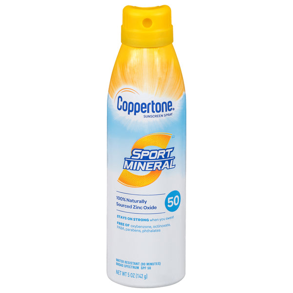 Coppertone Sport Mineral Broad Spectrum Spf 50 Sunscreen Spray 5 Oz Sunscreen Pasteur Pharmacy