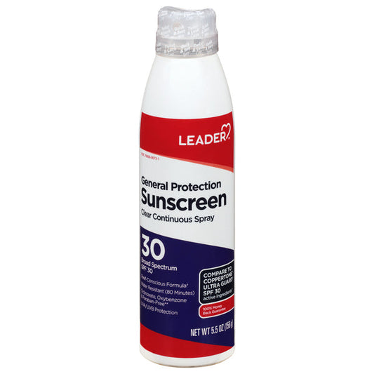 Leader General Protection SPF 30 Clear Sunscreen Spray - 5.5 Oz Sunscreen Pasteur Pharmacy
