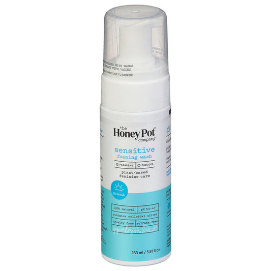 The Honey Pot Foaming Wash, Sensitive, Refresh 163 Ml Health & Beauty Pasteur Pharmacy