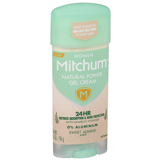 Mitchum Natural Power Gel Cream For Women, Sweet Jasmine - 3.4 Oz Deodorant Pasteur Pharmacy