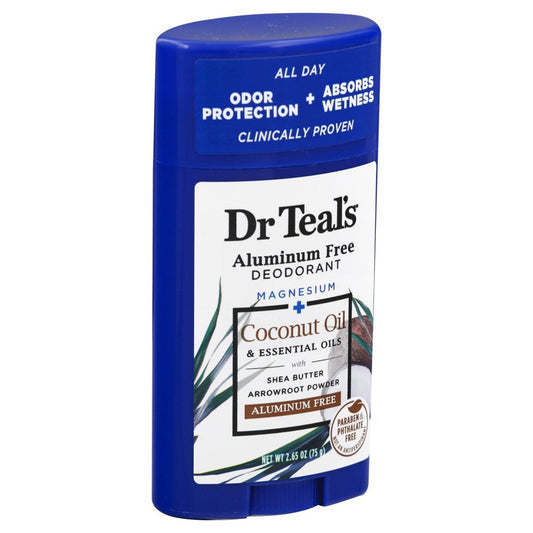 Dr Teal's Coconut Oil Aluminum Free Deodorant 2.65 Oz Deodorant Pasteur Pharmacy