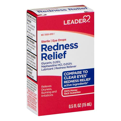 Leader, Redness Relief, Eye Drops, 0.5 Oz Personal Care Pasteur Pharmacy