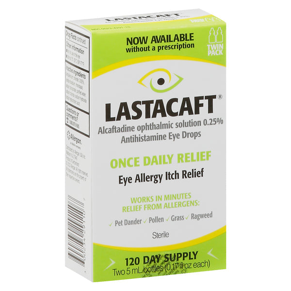Lastacaft Once Daily Relief Antihistamine Eye Drops, 0.25% - 5 mL (2 Pack) Eye Drops & Lubricants Pasteur Pharmacy