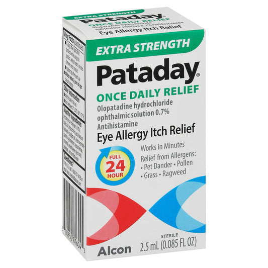 Pataday Alcon Once Daily Eye Allergy Itch Relief, Extra Strength - 2.5 Ml Ear Care Pasteur Pharmacy