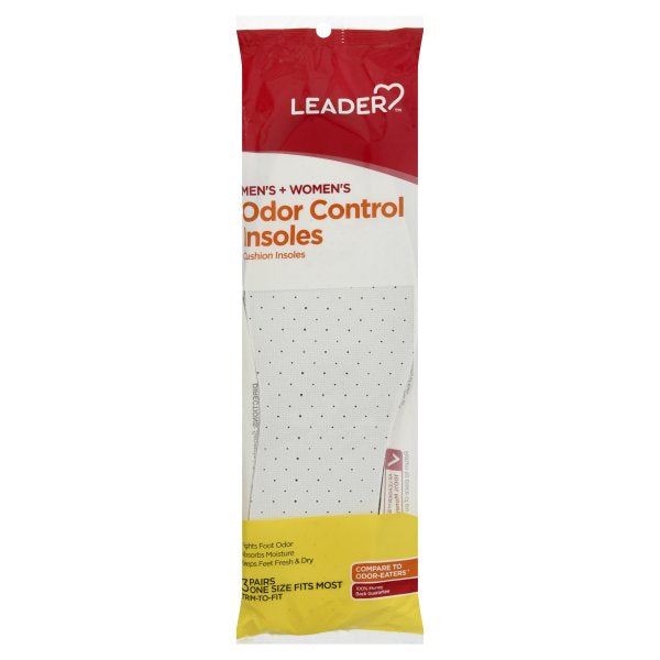 Leader (Tm) Men's+Women's Odor Control Cushion Insoles 3 Pair Insoles & Inserts Pasteur Pharmacy