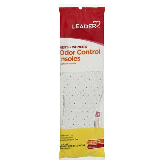 Leader (Tm) Men's+Women's Odor Control Cushion Insoles 3 Pair Insoles & Inserts Pasteur Pharmacy