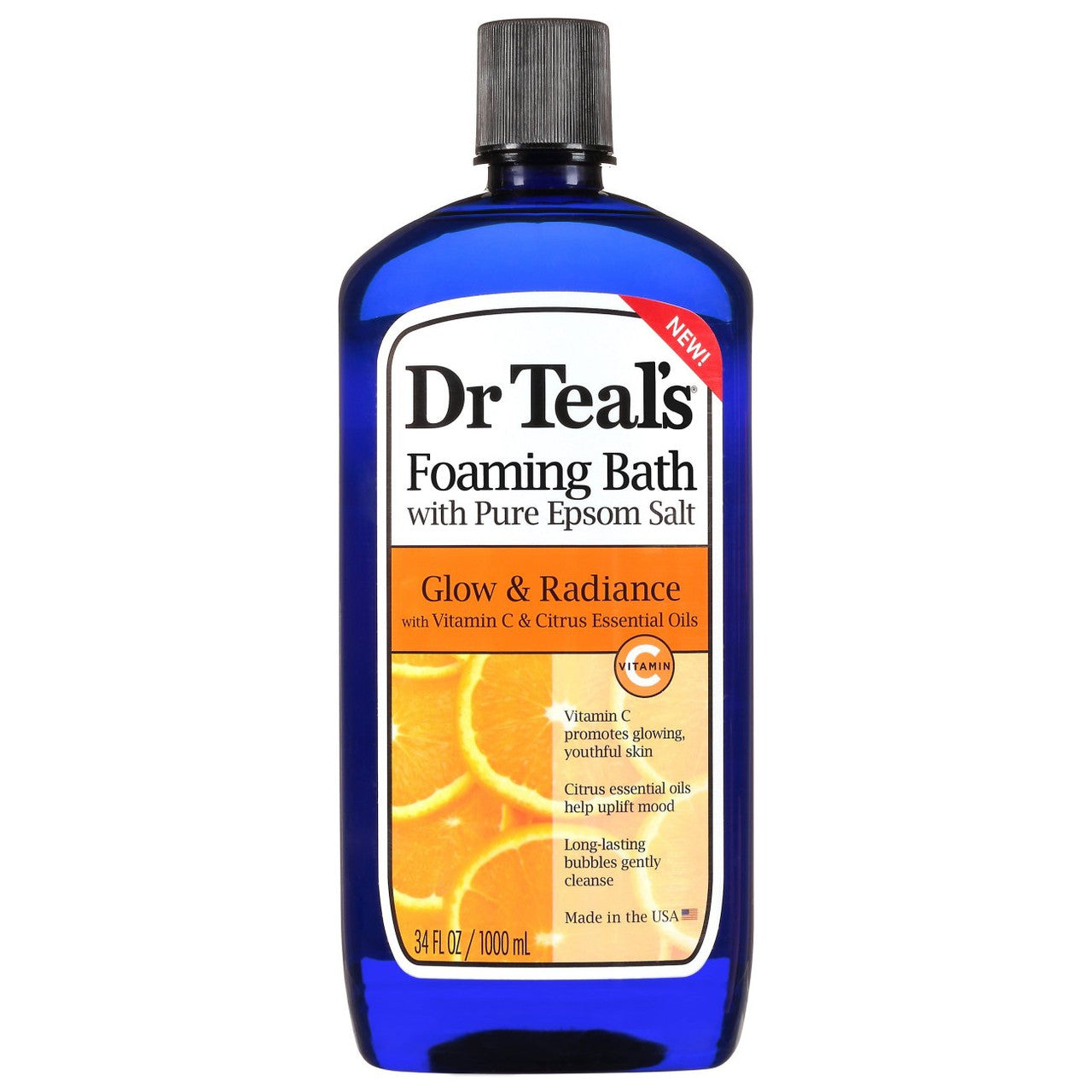 Dr Teal's Glow Radiance Foaming Bath With Pure Epsom Salt 34 Fl Oz Bottle Bath & Body Pasteur Pharmacy
