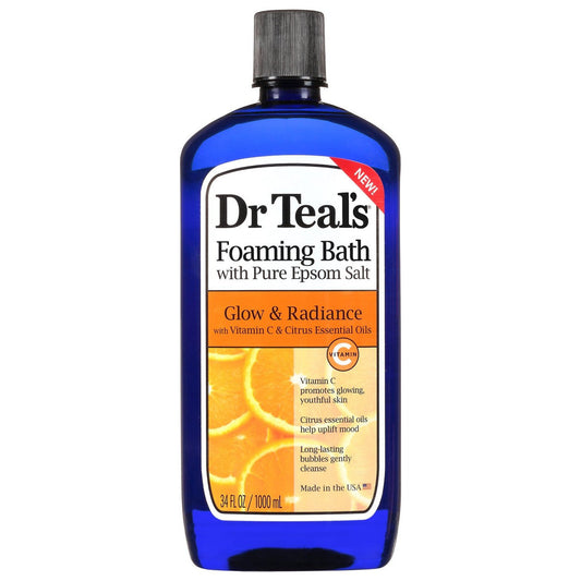 Dr Teal's Glow Radiance Foaming Bath With Pure Epsom Salt 34 Fl Oz Bottle Bath & Body Pasteur Pharmacy