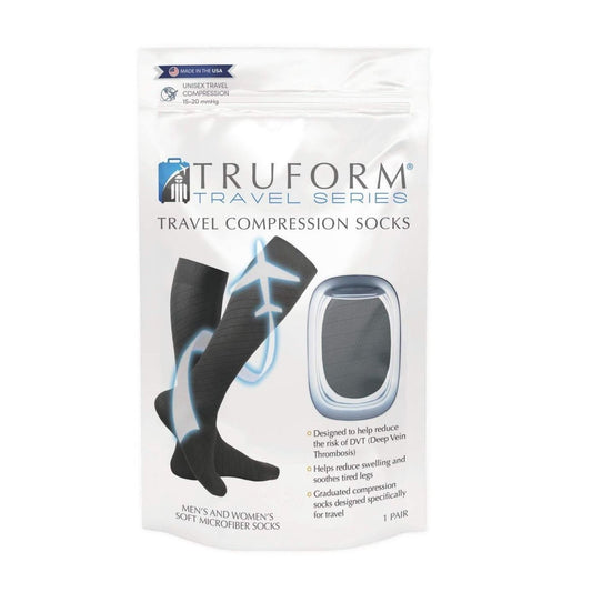 Truform Travel Socks For Men And Women- Medium Charcoal Travel Pouches Pasteur Pharmacy