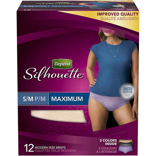 Depend Silhouette For Women Briefs Maximum Absorbency S/M Personal Care Pasteur Pharmacy