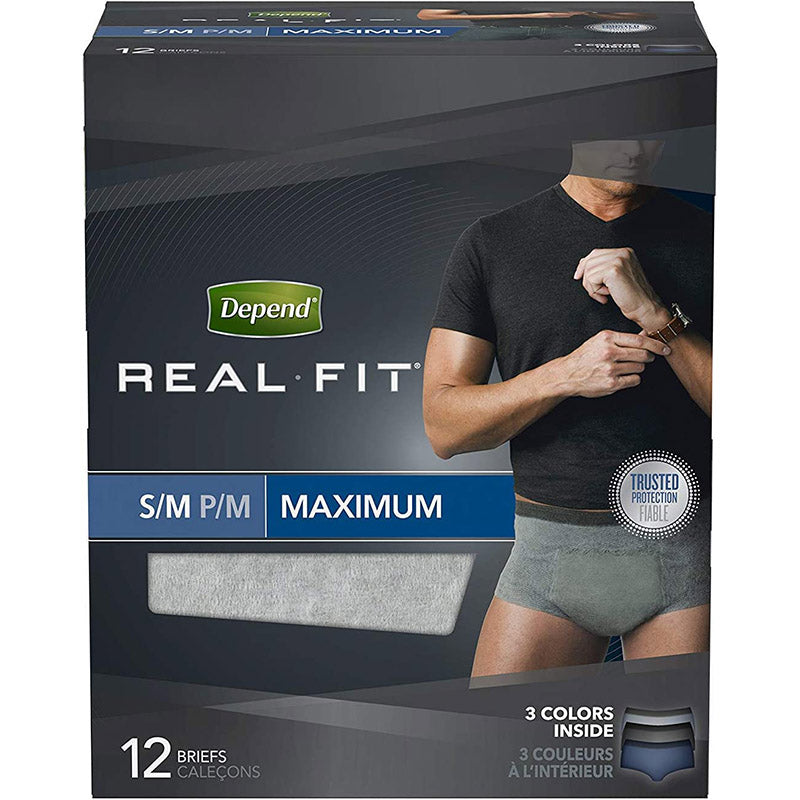 Depend Real Fit For Men Maximum Absorbency Briefs S/M Personal Care Pasteur Pharmacy