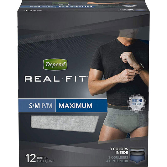 Depend Real Fit For Men Maximum Absorbency Briefs S/M Personal Care Pasteur Pharmacy