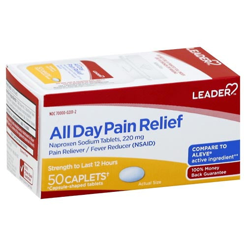 Leader™ All Day Pain Relief – Naproxen Sodium 220 mg (Caplets) Medicine & Drugs Pasteur Pharmacy