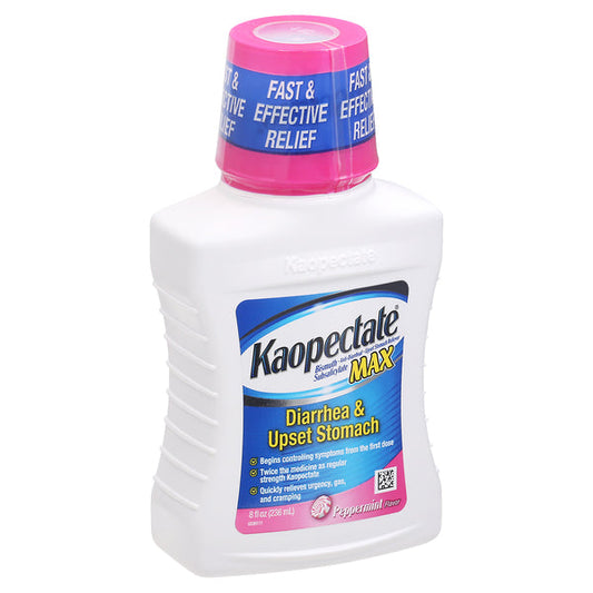 Kaopectate Max Peppermint Flavor Diarrhea & Upset Stomach 8 Fl Oz Personal Care Pasteur Pharmacy