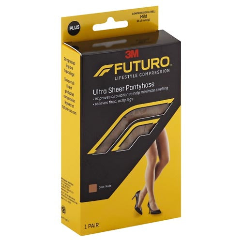 Futuro Ultra Sheer Pantyhose, Mild Compression, Plus, 1 Pair Hosiery Pasteur Pharmacy